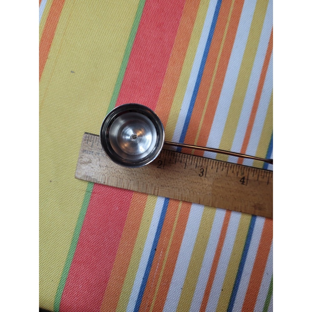 Vintage Long Metal Candle Snuffer, Mother Of Pearl-Look Decorative Head - Picture 5 of 5